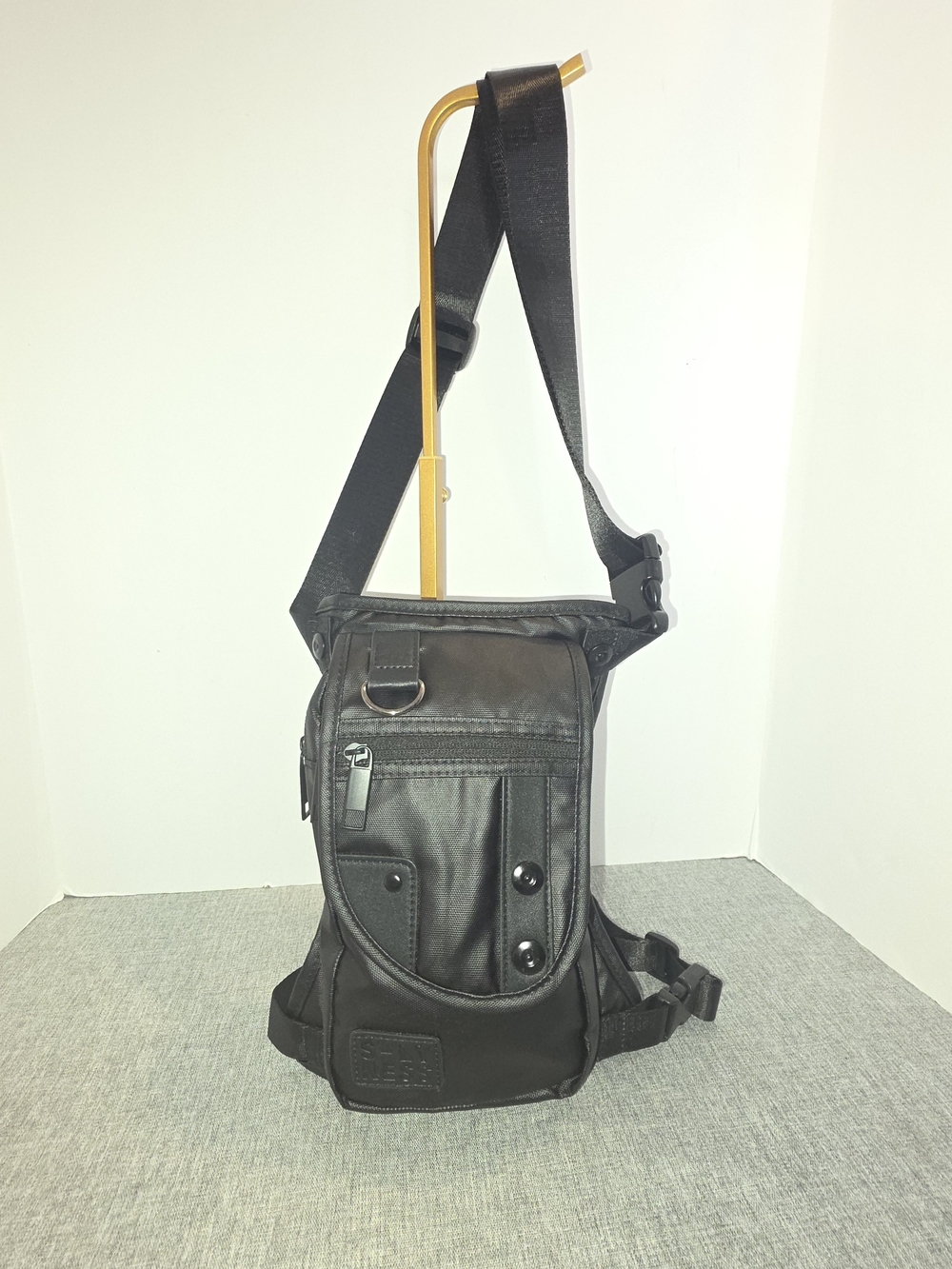 Black Technical Waist And Thigh Bag  - Durable Everyday Carry